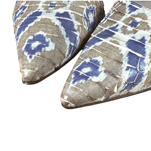 Manolo Blahnik Carolyne 90 Python Pumps Patchwork Purple Size EU 39 US 9 - Picture 3 of 9